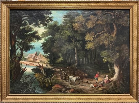 Ignoto

"Paesaggio con pastori"
olio su tela (cm 81x110)
firma indecifrata
in c