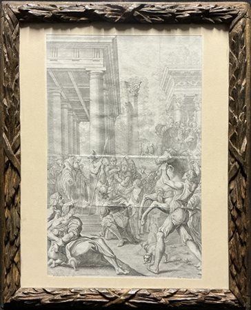 Acquaforte di Giacomo Giovannini da un dipinto di Ludovico Carracci raffigurant
