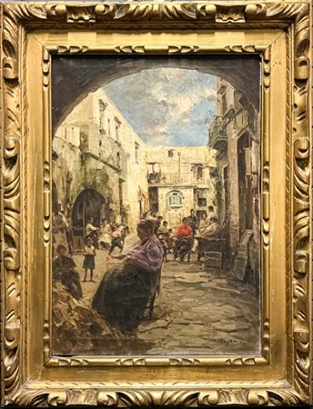 G. Pagani

"Corte di paese con donne e bambini" 
olio su tela (cm 70x50)
firmat