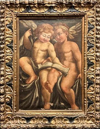 Ignoto

"Putti che cantano"
olio su tela (cm 65x47,5)
in antica cornice in legn