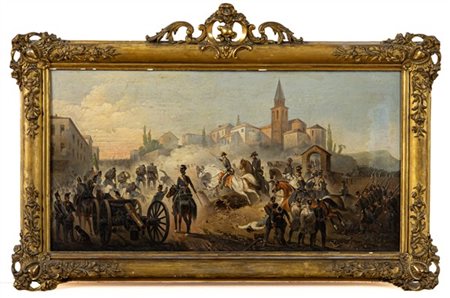 Pacifico Buzio da Felice Cerruti Beauduc

"Combattimento di Sommacampagna" 
olio