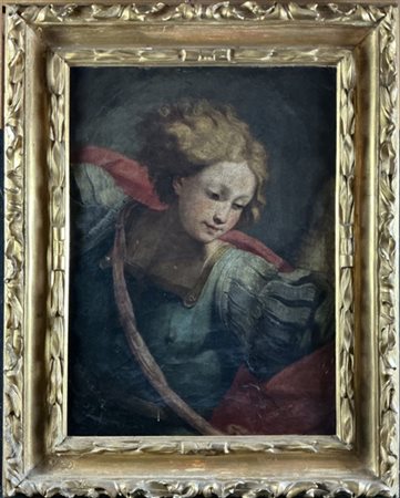 Ignoto

Antico particolare ad olio su tela raffigurante "San Michele Archangelo