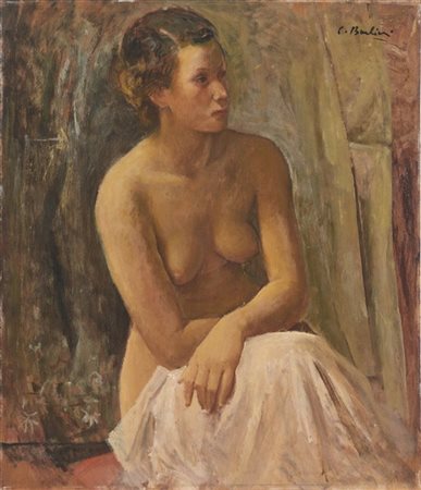 Contardo Barbieri "Nudo femminile" 
olio su compensato (cm 70x60)
firmato in alt