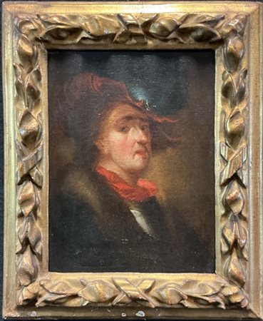 Ignoto della fine del secolo XVIII

"Ritratto di uomo con cappello piumato"
oli