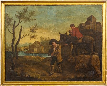 Scuola lombarda del secolo XVIII

"Scena pastorale"
olio su tela (cm 118x150)
i
