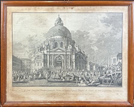 Giovanni Battista Brustolon "Visita del Doge alla Salute", dalla serie "Le Feste