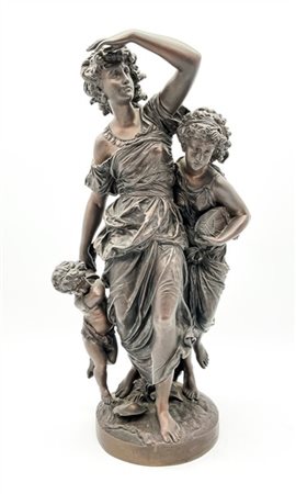 da Maturin Moreau

"L'amour Maternel" 
gruppo scultoreo in bronzo (h cm tot 45)