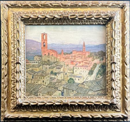 Firma indecifrata di inizio secolo XX

"Perugia panorama" 
olio su compensato (