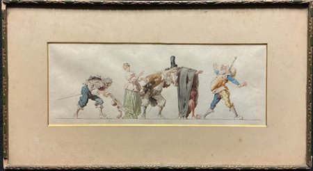 Artista del secolo XX

"Figure in costume"
acquerello (al visibile cm 12,5x33)