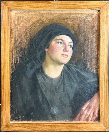 Firma indecifrata di inizio secolo XX

"Donna velata" 
tecnica mista su carta (