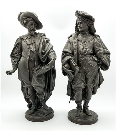 Ignoto del secolo XIX

"Rubens e Rembrandt" 
sculture in bronzo (h cm 35) (dife