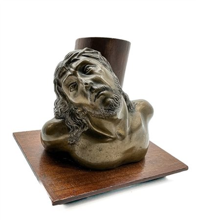 Ignoto
Busto di Cristo alla colonna, scultura in bronzo su base a mensola in le