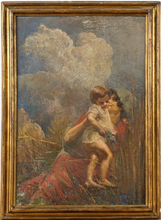Scuola lombarda dell’inizio del secolo XX

"Gioia materna" 
olio su tela (cm 12
