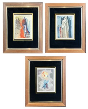Lotto composto da tre stampe offset dalla Divina Commedia di Dalì
cm 28x20,5
Ed