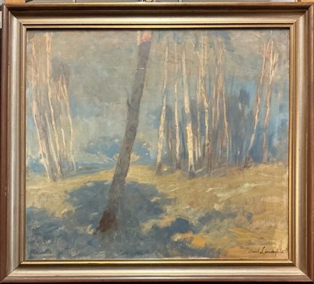 Emil Lindenfeld "Bosco" 
olio su tela (cm 70x80)
firmato in basso a destra
in co