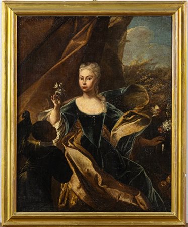 Scuola genovese del secolo XVIII

"Ritratto di dama con paggio"
olio su tela (c