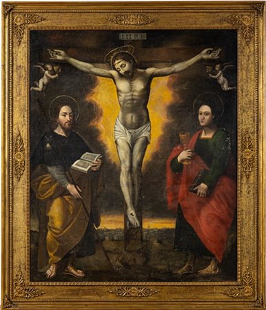 Ignoto della fine del secolo XVII

"Gesù in croce con santi"
olio su tela (cm 1