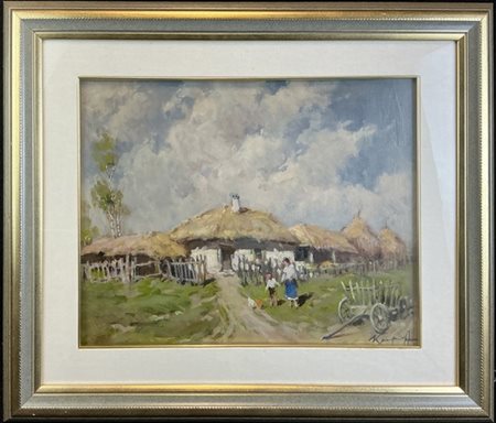 Ivan Karpoff "Le isbe" 
olio su tela (cm 40x50)
firmato in basso a destra
in cor