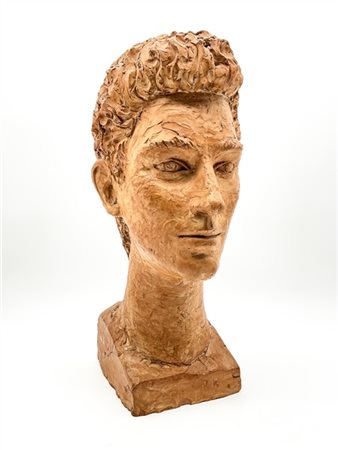 Nando Or."Testa virile" 1979 

scultura in terracotta (h. cm 41) 
firmata e dat