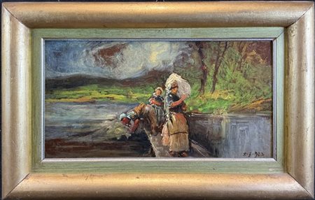 Ignoto di inizio secolo XX

"Lavandaie" 1903
olio su tavola (cm 23x44)
datato i