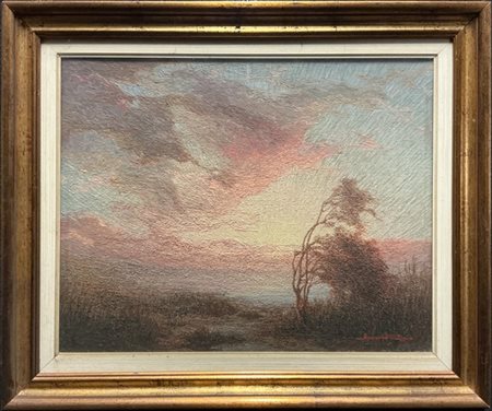 Remigio Annovati "Albero" 
olio su tela (cm 48x60)
firmato in basso a destra
in