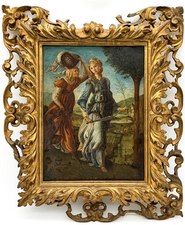 Ignoto, da S. Botticelli
Giuditta e l'ancella 
Olio su tela (cm 29x22) iscritto