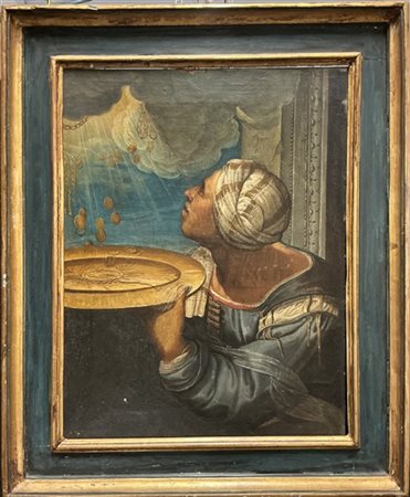 Ignoto

"Fantesca con piatto"parte di dipinto ad 
olio su tela (cm 59,5x45,5)
i