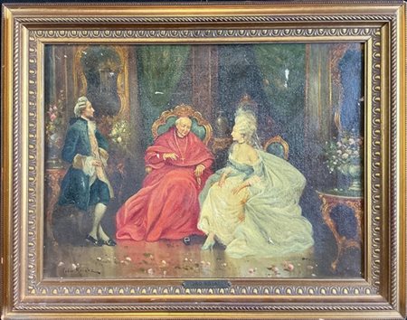 Pedro Rosalez

"Il consiglio del monsignore" 
olio su tela (cm 30x40)
firmato i