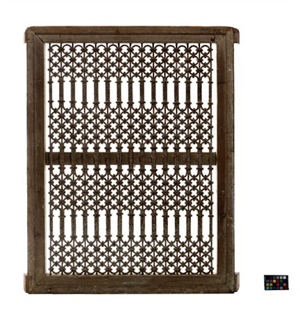 Griglia in ferro per finestra. India, secolo XIX (cm 85x70x6) (difetti) Element