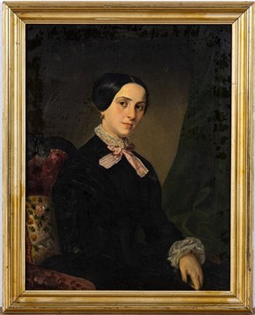 Giuseppe Penuti "Ritratto di gentildonna" 
olio su tela (cm 95x73)
firmato in ba