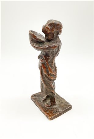 Michele Vedani "La sete" 
scultura in bronzo (h cm 19) 
firmata alla base (difet
