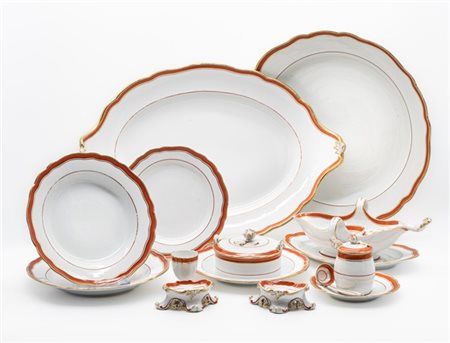 Manifattura di Meissen, inizio secolo XX. Servizio per la tavola in porcellana