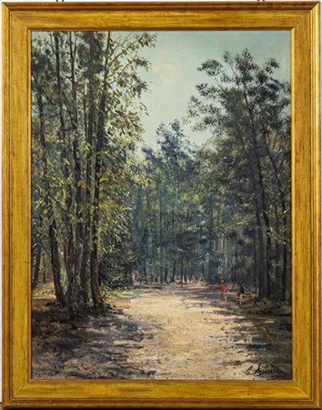 Cesare Andri "Parco delle Fonti" 1872

olio su tela (cm 120x90)

firmato in bass