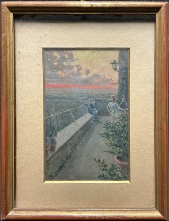 Scuola toscana della seconda metà del secolo XIX

"Figure in una terrazza" 
oli