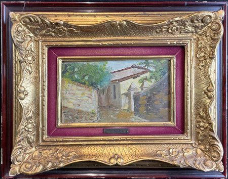 Armando Bezzi "Vicolo" 
olio su cartone (cm 16x26)
firmato in basso a sinistra
i