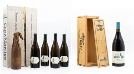 Magnum di "Monella" di Braida in scatola, oltre a numerose bottiglie anche di a