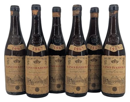 Giovanni Bertolino. Barolo 1967. 6 Bottiglie con livelli da esaminare

(difetti