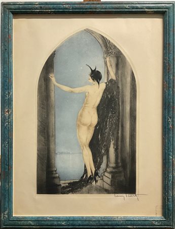 Louis Icart "Golden Veil, meditation" 
acquaforte, acquatinta e puntasecca
cm 47