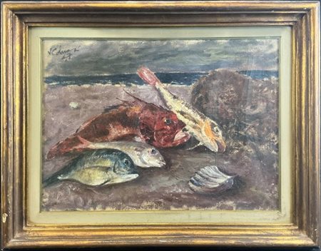 Vincenzo Colucci "Senza titolo" 
olio su tela (recto e verso)
cm 40x53
firmato e