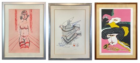 Bodini - Cassinari - Brindisi
Tre litografie a colori di soggetto diverso
circa