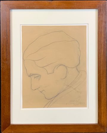 ALBINO SIVIERO (VEROSSÃ) "Autoritratto" 1930
matita su carta
cm 34,5x24,5
firmat