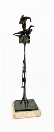 Ernesto Ornati "Senza titolo" 1961
scultura in bronzo su base in marmo
 h tot 39