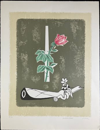 Attilio Rossi "Senza titolo" 
litografia a colori
cm 70x50
firmata, numerata VII