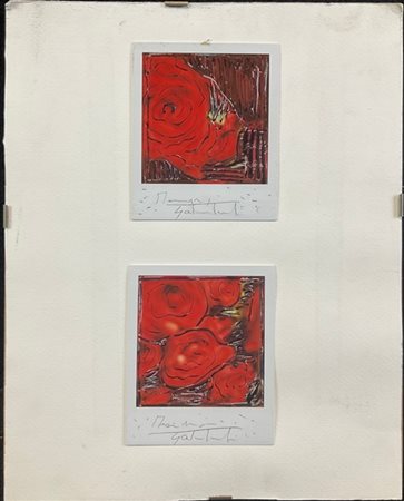 MAURIZIO GALIMBERTI Due polaroid ritoccate e incollate su cartoncino
cm 11x9 cad