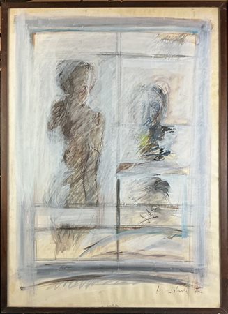 Luiso Sturla "Senza titolo" 
tecnica mista su carta
cm 96,5x67,5
firmato in bass
