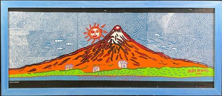 Yayoi Kusama "Mt Fuji" 2014
stampa su tessuto (souvenir)
cm 35x92