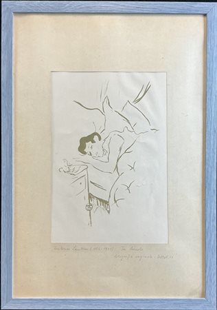 Henri de Toulouse-Lautrec "Ta Bouche" 
litografia in verde stampata su carta con