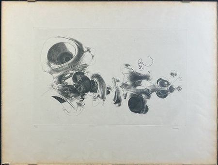 Francois Lunven "The happy moment" 
acquaforte
(lastra cm 30x46; foglio cm 50x65