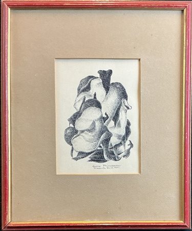 Leone Minassian "Senza titolo" 1951
china su carta
cm 21x15,5
firmata e datata i