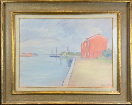 Oscar Sorgato "Burano" 1936
acquerello su carta
cm 52x69
firmato, datato e titol